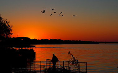 The Zambezi at sunset
